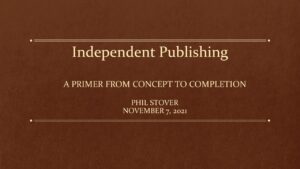 A pic shows presentation in English on Independent Publishing | Rio Vista Group